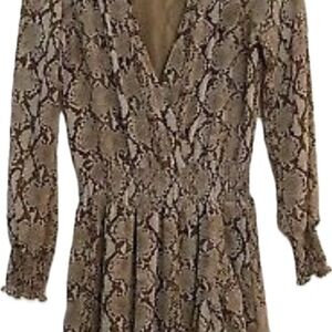 Michael Kors Snakeskin Print Long Sleeve Dress!